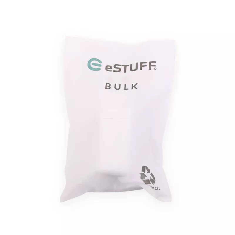 eSTUFF Namų įkroviklis USB-C PD 67W GaN UK kištukas - Baltas - 100% perdirbtas plastikas