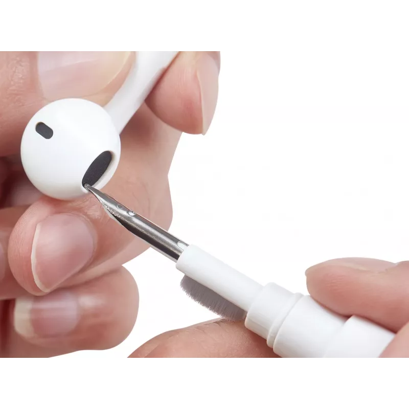 Valymo rinkinys Sandberg valymo rašiklio rinkinys, skirtas Airpods, pilkai baltas