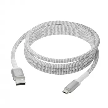 USB-A į USB-C duomenų kabelis d bramante re-charge Pro BRD kabelis 2,5 m, USB 2.0, baltas