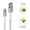 USB-A į USB-C duomenų kabelis d bramante re-charge Pro BRD kabelis 2,5 m, USB 2.0, baltas