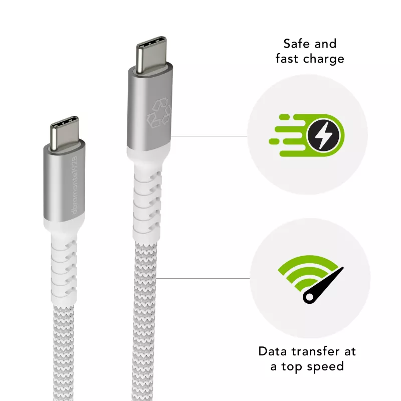 dbramante1928 re-charge Pro - BRD laidas 1,2 m USB-C į USB-C 100 W-W
