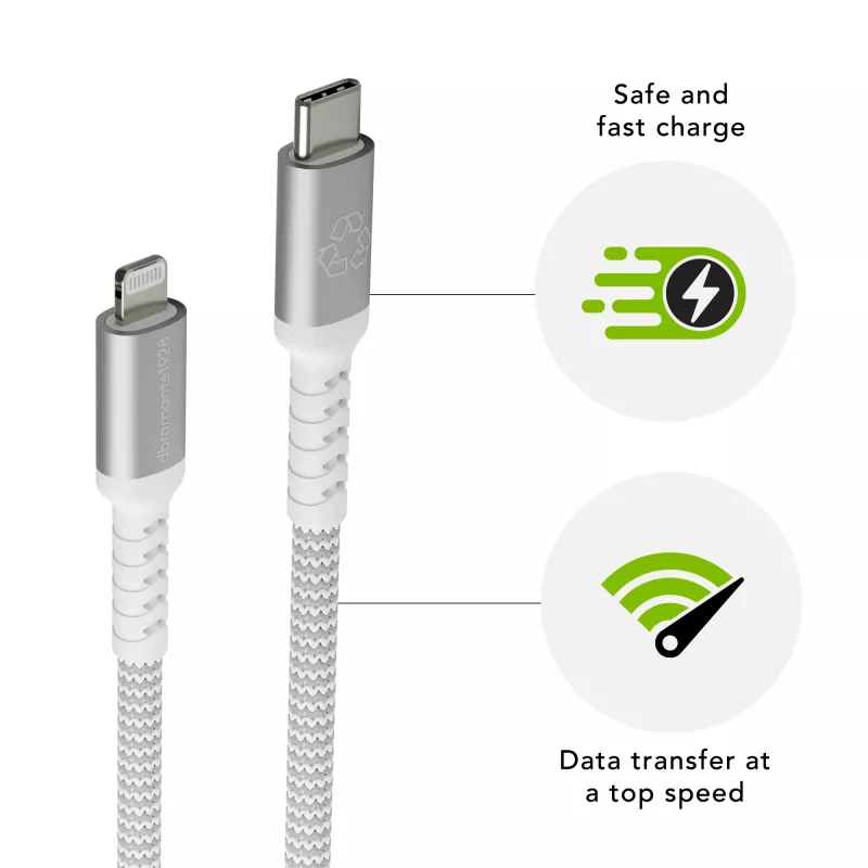 dbramante1928 re-charge Pro - BRD kabelis 1.2m USB-C to Lightn -W