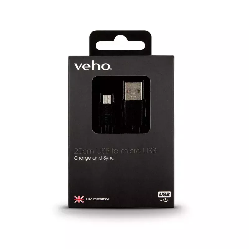 Laidas Veho Pebble USB-A į micro-USB VCL-001-M-20CM