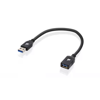 IOGEAR G2LU3AMF USB laidas USB 3.2 Gen 1 0,3 m USB A juodas