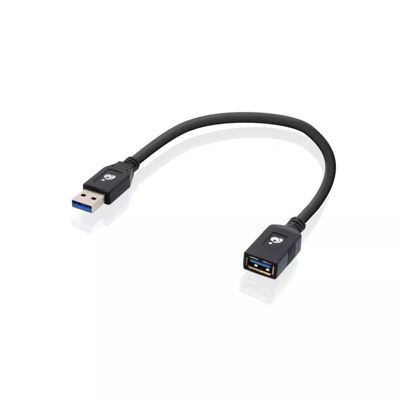 IOGEAR G2LU3AMF USB laidas USB 3.2 Gen 1 0,3 m USB A juodas