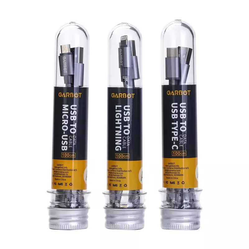 USB laidas Garbot C-05-10195 1m USB A Micro-USB B Sidabrinis