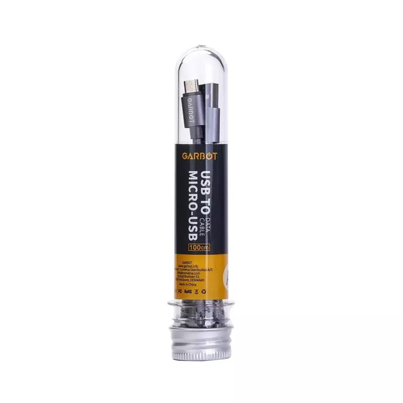 USB laidas Garbot C-05-10195 1m USB A Micro-USB B Sidabrinis