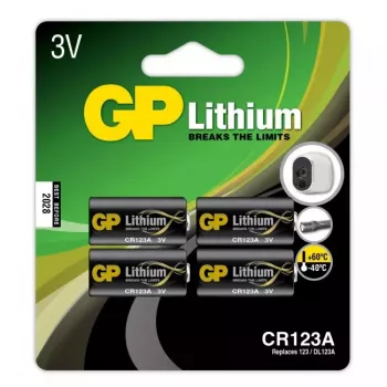 Vienkartinė baterija GP baterijos Lithium CR 123A ličio-mangano dioksidas