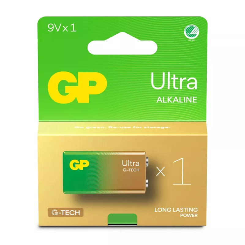 Vienkartinė baterija GP Batteries Ultra Alkaline GP1604AU 9V Šarminė