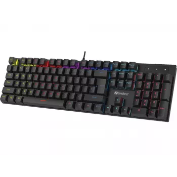 Sandberg Mechanical Gamer klaviatūra GERMAN Full-size Wired USB Mechanical QWERTZ RGB LED
