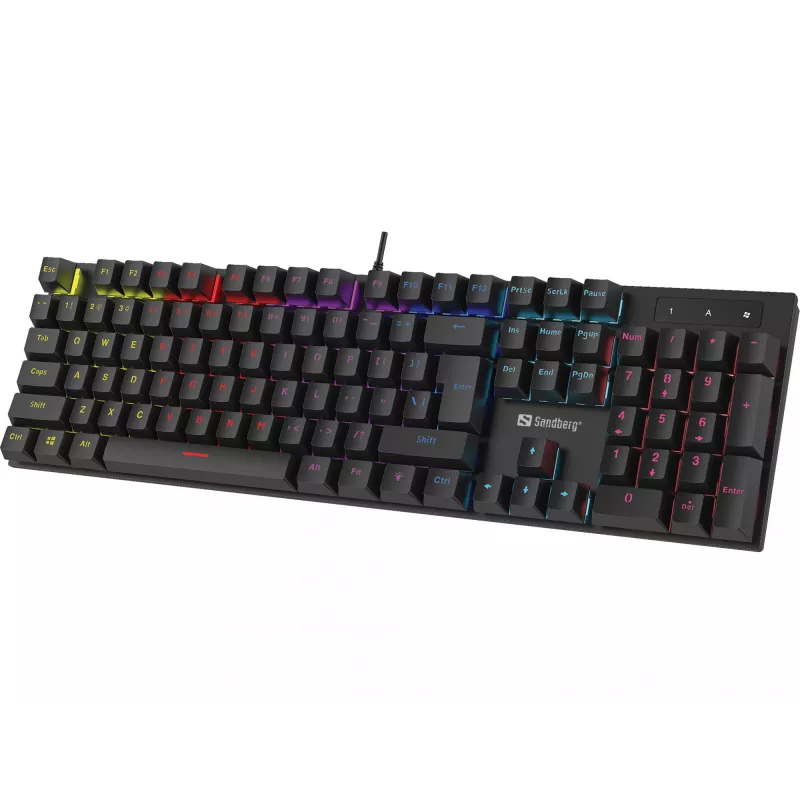 Sandberg Mechanical Gamer klaviatūra GERMAN Full-size Wired USB Mechanical QWERTZ RGB LED