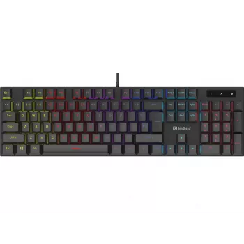 Sandberg Mechanical Gamer klaviatūra GERMAN Full-size Wired USB Mechanical QWERTZ RGB LED