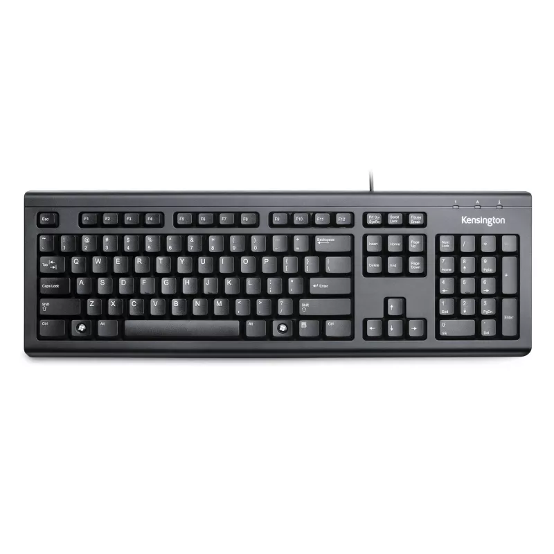 Kensington VALUE KBRD Juoda ES, Full-size (100%), Wired, USB, QWERTY, Juoda