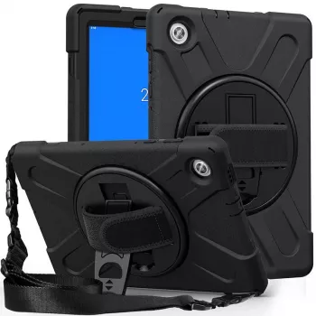 eSTUFF AUSTIN Defender dėklas, skirtas Lenovo TAB M10 HD 2nd Gen (TB-X306X) – juodas