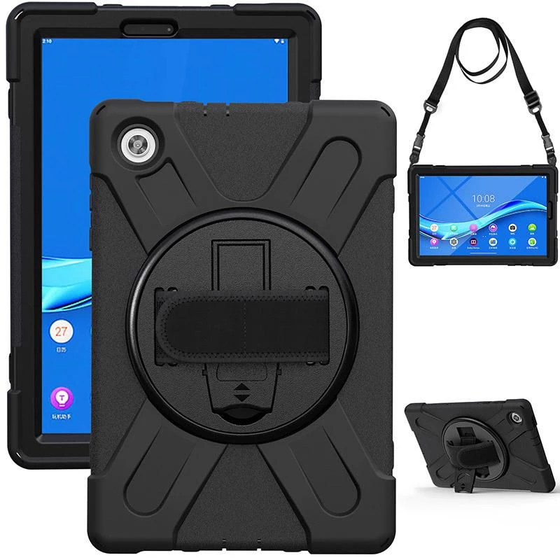 eSTUFF AUSTIN Defender dėklas, skirtas Lenovo TAB M10 HD 2nd Gen (TB-X306X) – juodas