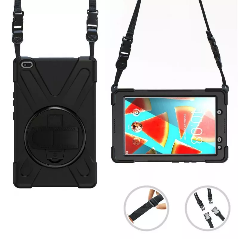 eSTUFF AUSTIN Defender dėklas, skirtas Lenovo TAB M8 HD - juodas