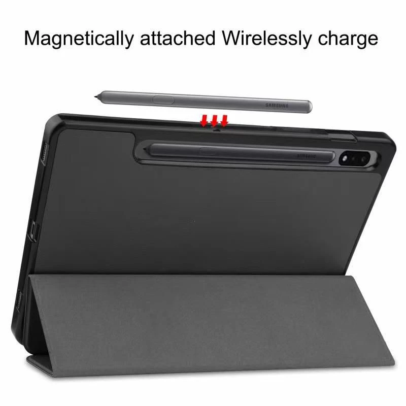 eSTUFF Galaxy Tab S7 FE (31,5 cm) dėklas-knygutė, 2 padėtys, juodas