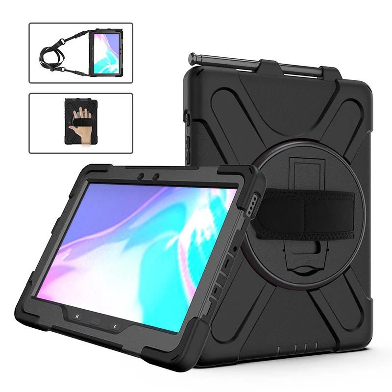 eSTUFF CHICAGO Full Body Defender dėklas Samsung Galaxy Tab Active Pro/Active 4 Pro - Juodas