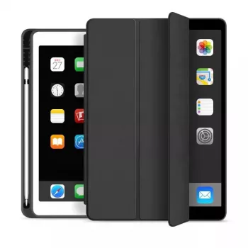 eSTUFF SEATTLE dėklas pieštukui iPad 9.7 2018/2017 - juoda PU oda