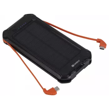 Išorinė baterija Sandberg 3in1 Solar Powerbank 10000 10000 mAh 2A juoda