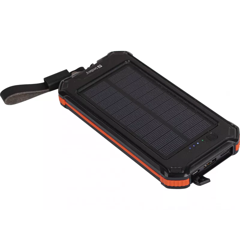 Išorinė baterija Sandberg 3in1 Solar Powerbank 10000 10000 mAh 2A juoda