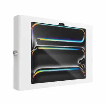 Prie sienos tvirtinama apsauginė dėžė, skirta iPad Pro 11 col. – Maclocks Compulocks Apex, skirta M4 ir M5, balta, su 2 raktais