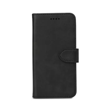 Dėklas-piniginė eSTUFF Samsung Galaxy S23 juoda kortelių lizdai aptakus dizainas