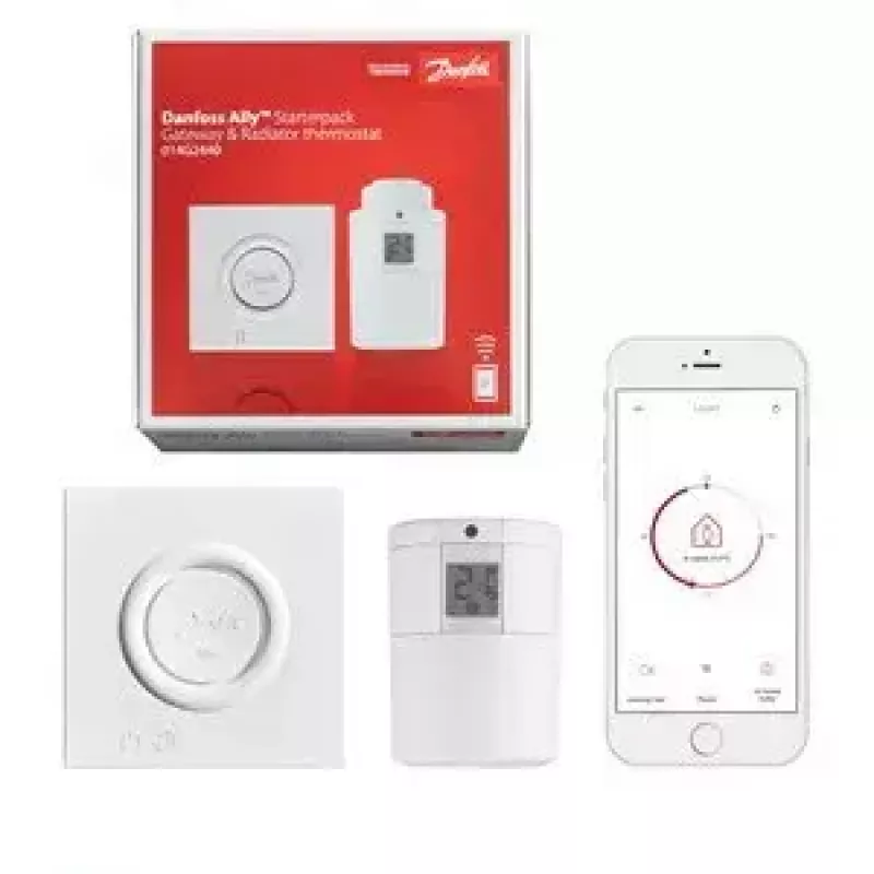 Belaidis termostatas Danfoss Ally Baltas