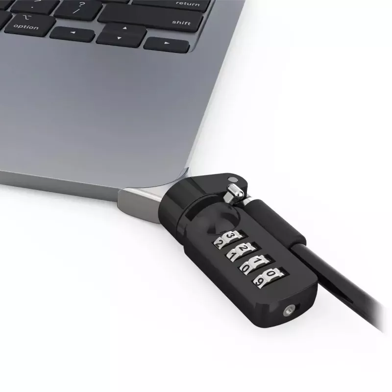 Compulocks Ledge, skirtas MacBook Air 13 colių M2 ir M3 su kombinacine spyna, sidabrinis