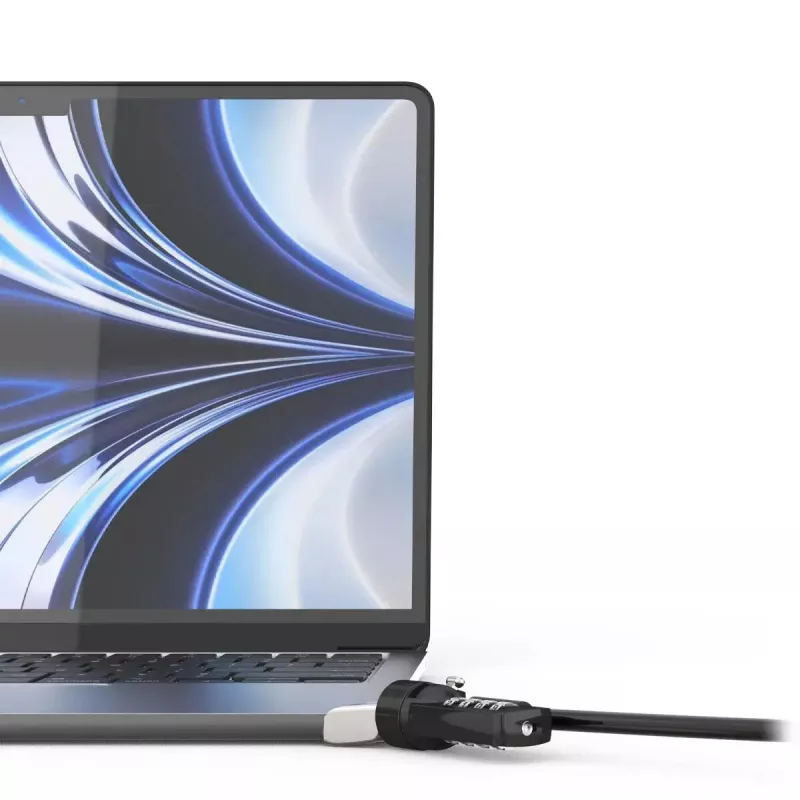 Compulocks Ledge, skirtas MacBook Air 13 colių M2 ir M3 su kombinacine spyna, sidabrinis