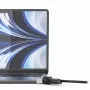 Compulocks Ledge, skirtas MacBook Air 13 colių M2 ir M3 su kombinacine spyna, sidabrinis