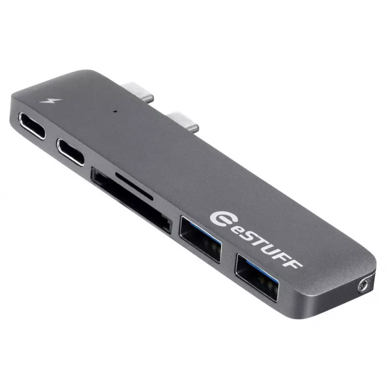 eSTUFF ES84122-Pilka sąsajos šakotuvas USB 3.2 Gen 1 (3.1 Gen 1) Type-C 5000 Mbit/s