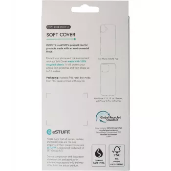 eSTUFF ES67100051 mobiliojo telefono dėklas 17 cm (6,7 col.) Dangtelis Skaidrus