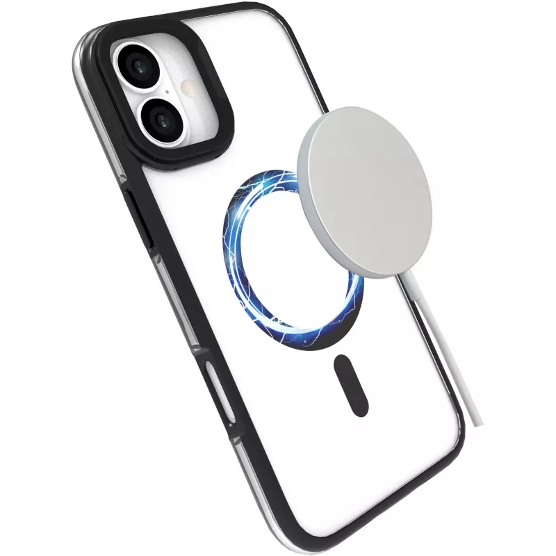 eSTUFF ES67141101 mobiliojo telefono dėklas 17 cm (6,7 col.) Dangtelis permatomas, juodas