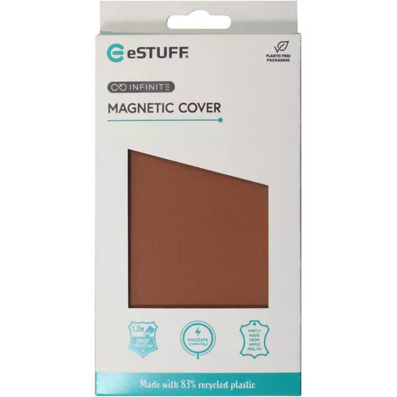 eSTUFF ES67160025 mobiliojo telefono dėklas 15,5 cm (6,1 col.) Dangtelis Rudas