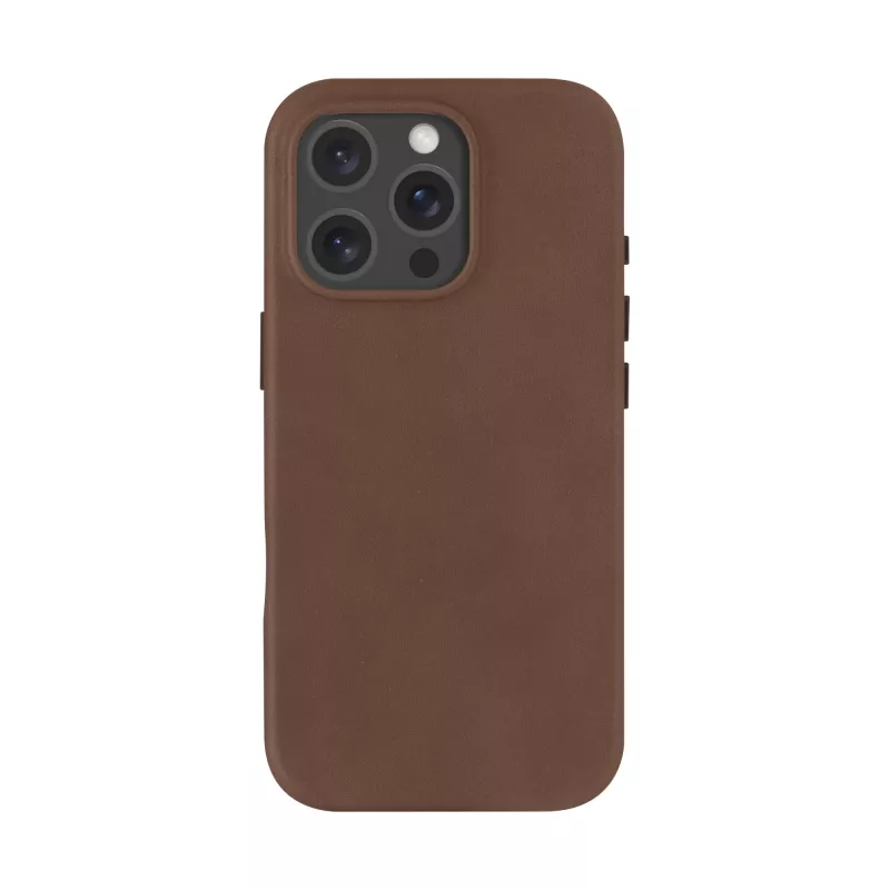 „dbramante1928 Roskilde“ dėklas, skirtas „iPhone 16 Pro“, tamsiai rudos spalvos, derinantis nesenstančią eleganciją su moderniu funkcionalumu