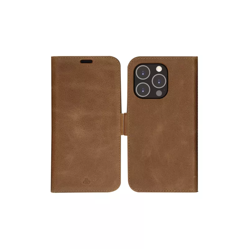 Folio tipo dėklas dbramante1928 Lynge iPhone 14 Pro įdegio spalvos 3 kortelių kišenės