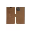Atverčiamasis dėklas dbramante1928 Lynge iPhone 14 Plus rudas su 3 kortelių kišenėlėmis