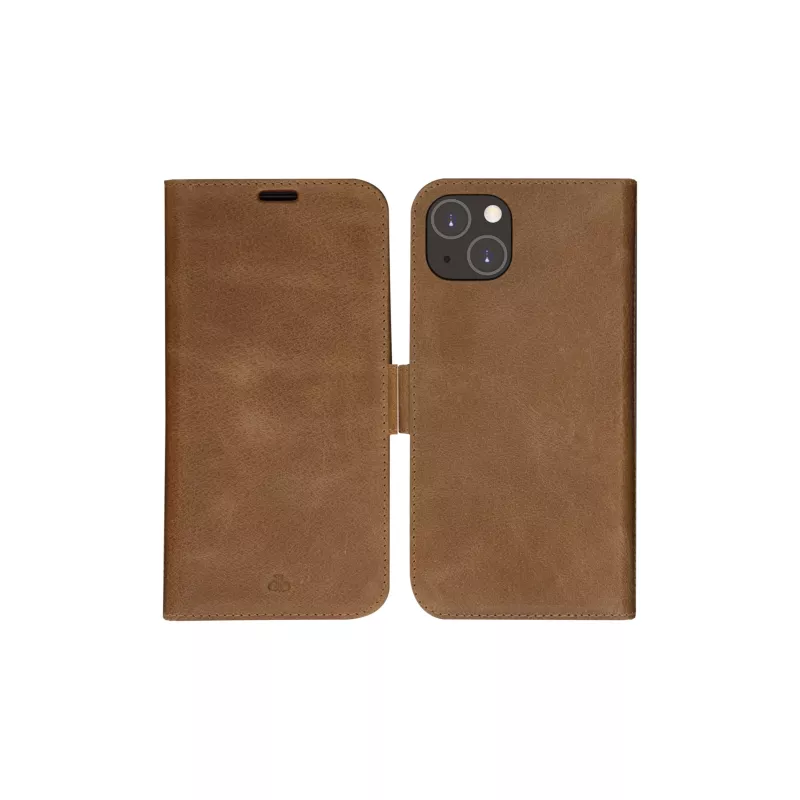 Atverčiamasis dėklas dbramante1928 Lynge iPhone 14 Plus rudas su 3 kortelių kišenėlėmis