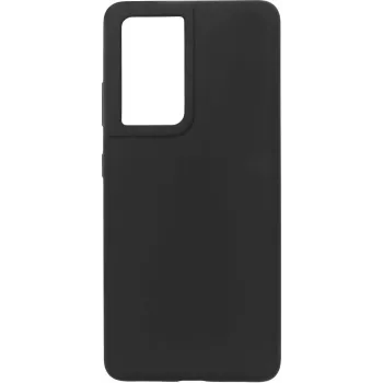 eSTUFF Silk-touch Silicone Case skirta Samsung Galaxy S21 Ultra 5G - Juoda