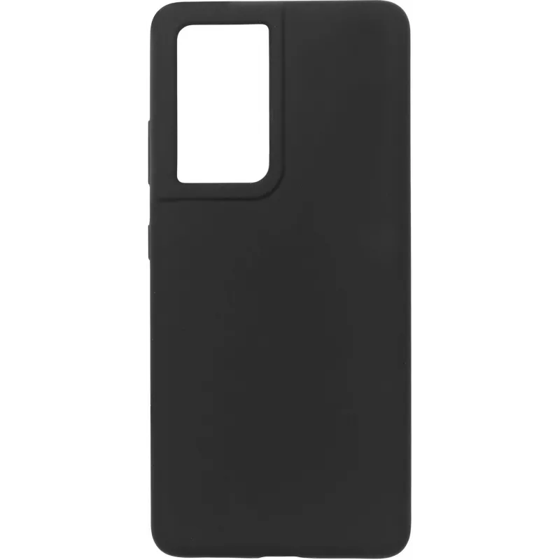eSTUFF Silk-touch Silicone Case skirta Samsung Galaxy S21 Ultra 5G - Juoda