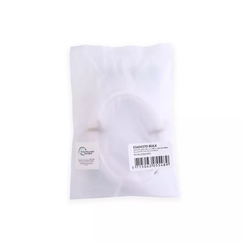 eSTUFF ES604370-BULK USB laidas USB 2.0 1 m USB C baltas