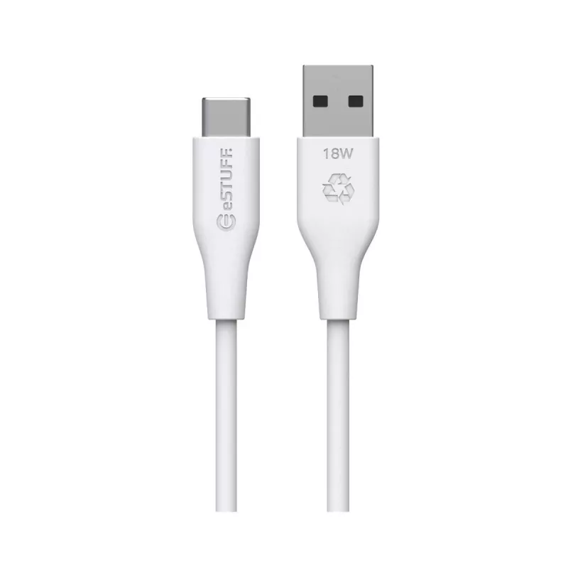 USB laidas eSTUFF ES605170 1 m USB-C į USB-A USB 2.0 baltas