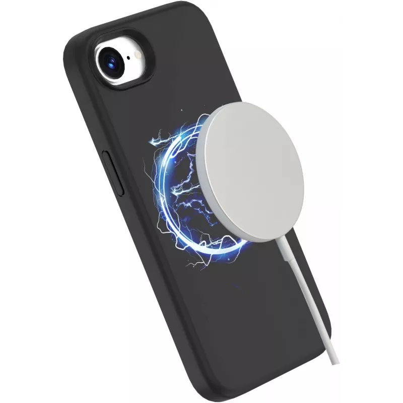 Magnetinis dėklas eSTUFF INFINITE GRS ROME, skirtas iPhone 16e, juodas