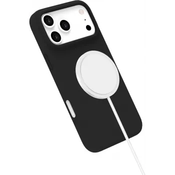 eSTUFF iPhone 17 Pro Max INFINITE ROME magnetinis silikoninis dėklas - juodas - 81% perdirbtų medžiagų