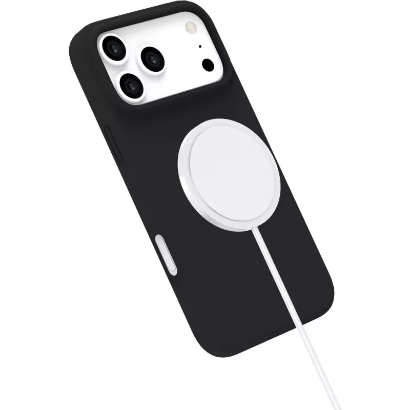 eSTUFF iPhone 17 Pro Max INFINITE ROME magnetinis silikoninis dėklas - juodas - 81% perdirbtų medžiagų