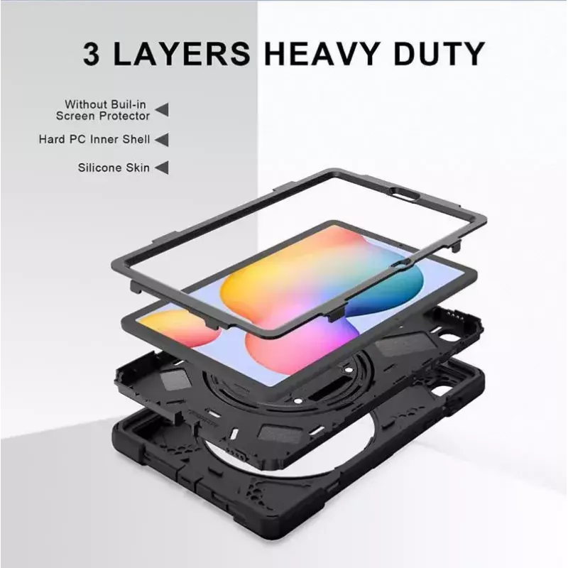 Dėklas eSTUFF AUSTIN Defender Samsung Galaxy Tab S6 Lite 2022/2020, juodas