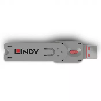 Prievado blokatoriaus raktas Lindy USB Type A prievado blokatoriaus raktas rožinis