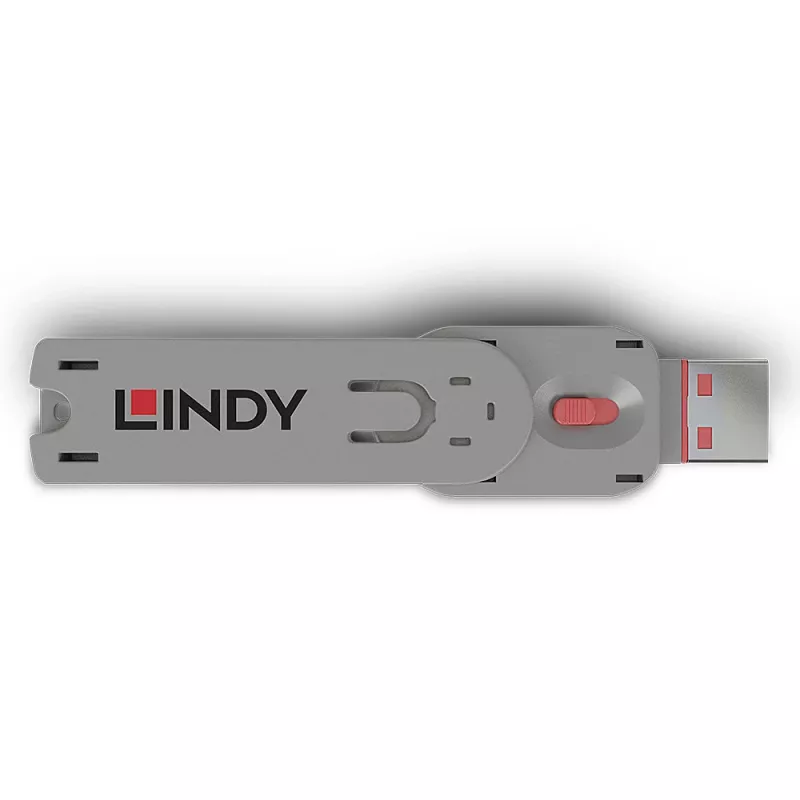 Prievado blokatoriaus raktas Lindy USB Type A prievado blokatoriaus raktas rožinis