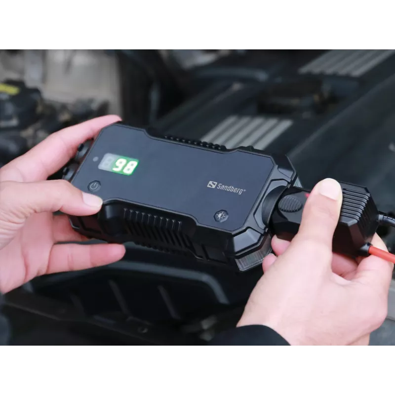 Automobilinis starteris išorinė baterija Sandberg 10000 mAh USB Type-A Type-C juoda